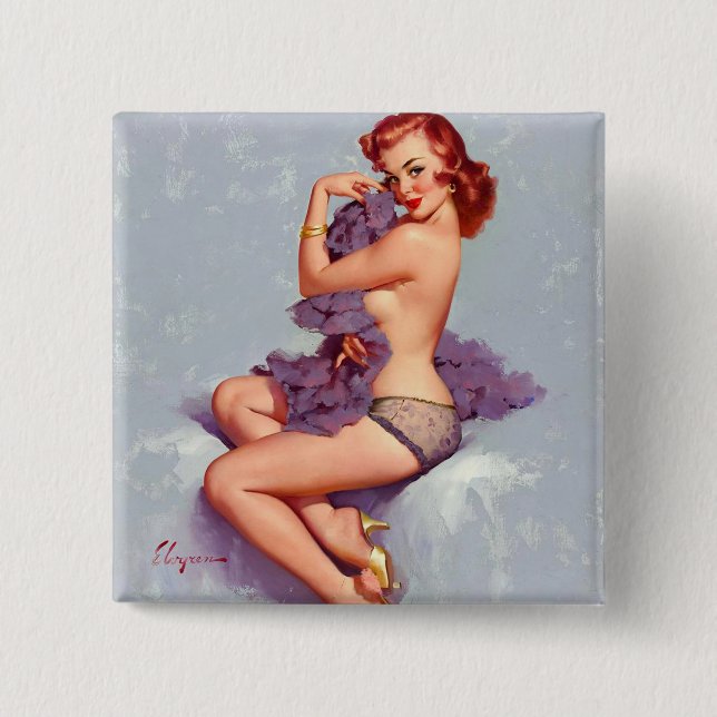 Sexy Pinup Button (Vorderseite)