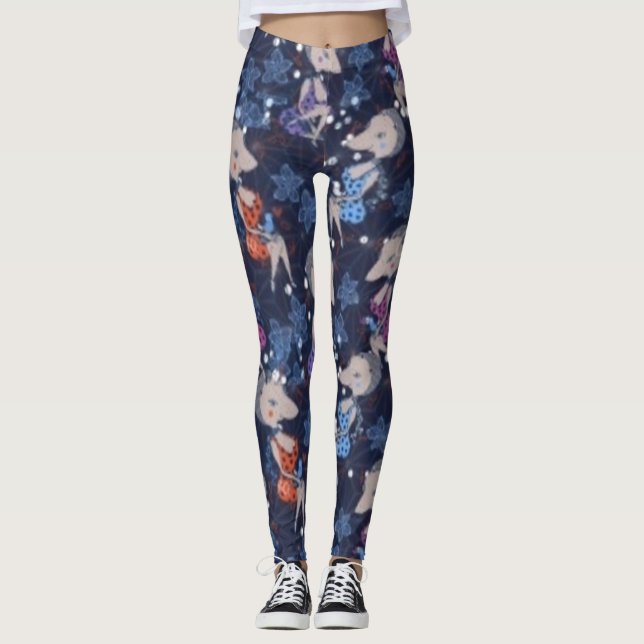 sexy Rattenblau-Leggings Leggings (Vorderseite)