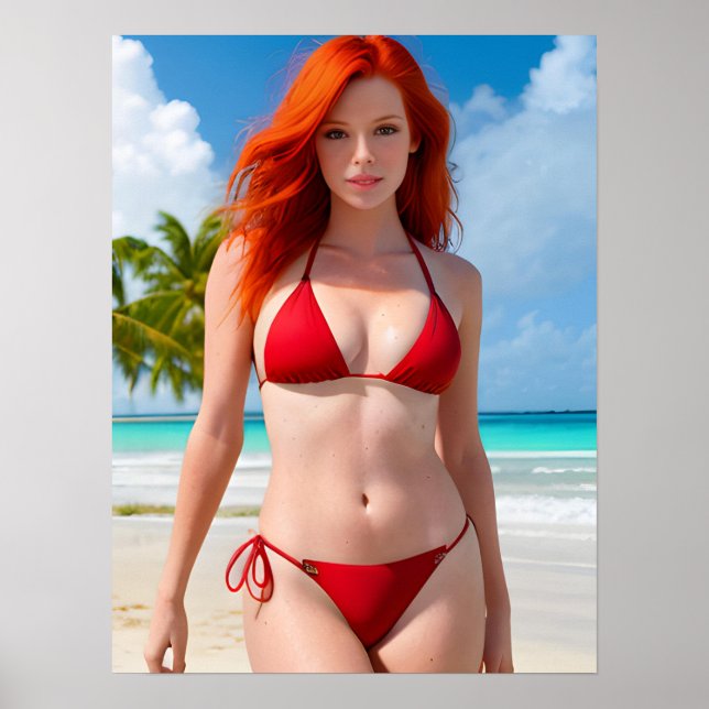 Sexy Red Bikini Poster (Vorne)