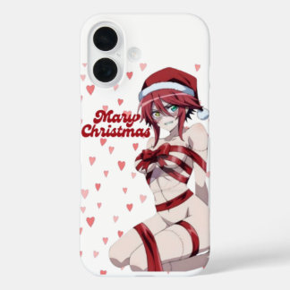 Sexy Santa Frohe Weihnachten Eingewickelte Anime-G iPhone 16 Hülle