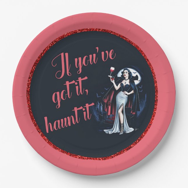 Sexy Sinnlich Vampire Wenn Sie es Got haben, verfo Pappteller (Vorderseite)