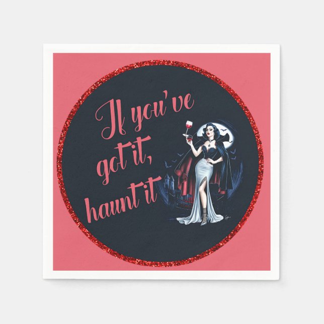 Sexy Sinnlich Vampire Wenn Sie es Got haben, verfo Serviette (Vorderseite)