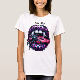 Sexy Vampire Mouth Wingback T-Shirt