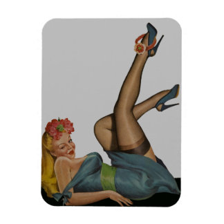 Sexy Vintages Button Up Girl Magnet