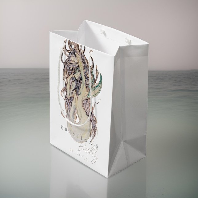 Sexy Watercolor Meerjungfrau JEDER Erwachsene Gebu Mittlere Geschenktüte (Von Creator hochgeladen)