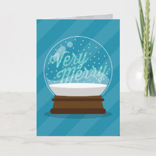 SEY MERRY   Holiday Snow Globe Feiertagskarte