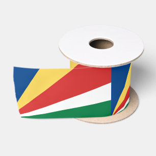 Seychellen Flag & Seychellen Reise, Urlaub/Sport Satinband