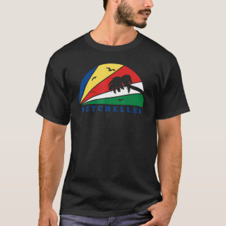 Seychellen Flag Vintager Strand Sunset African Isl T-Shirt
