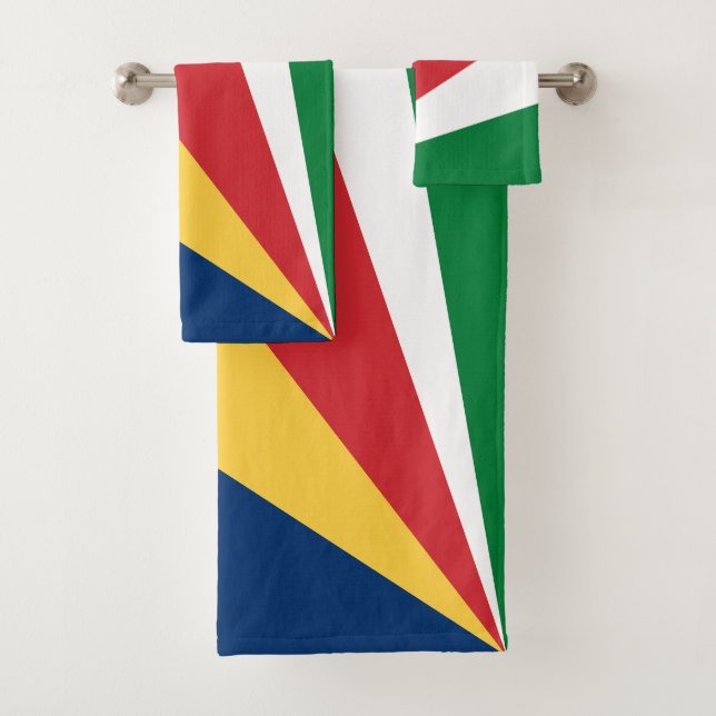 Seychellen-Flagge Badhandtuch Set (Insitu)