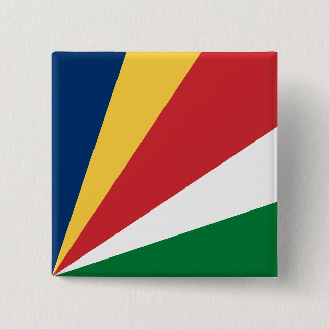 Seychellen-Flagge Button (Vorderseite)