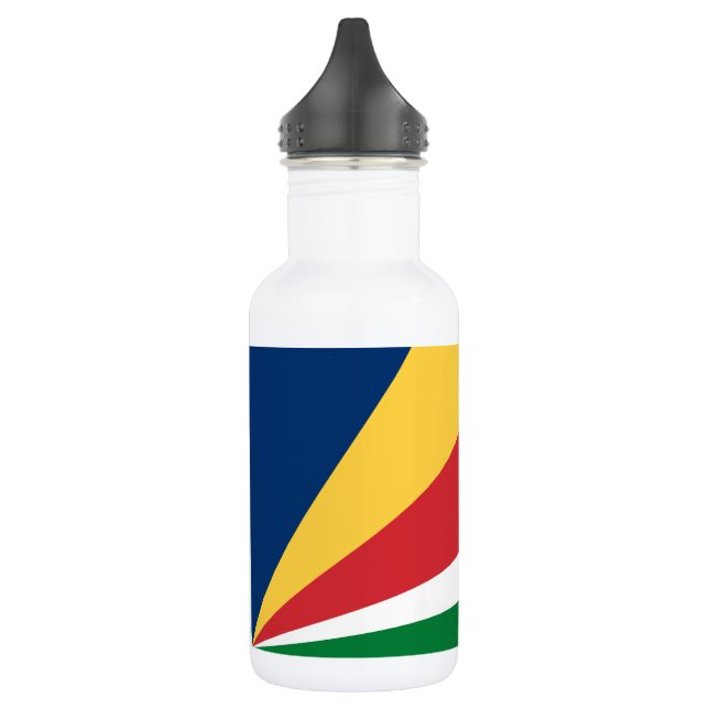Seychellen-Flagge Edelstahlflasche (Links)