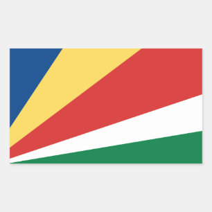 Seychellen-Flagge, Flagge Rechteckiger Aufkleber