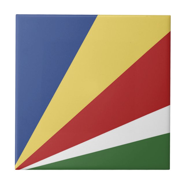Seychellen-Flagge Fliese (Vorderseite)