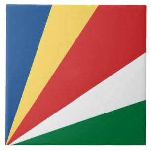 Seychellen-Flagge Fliese
