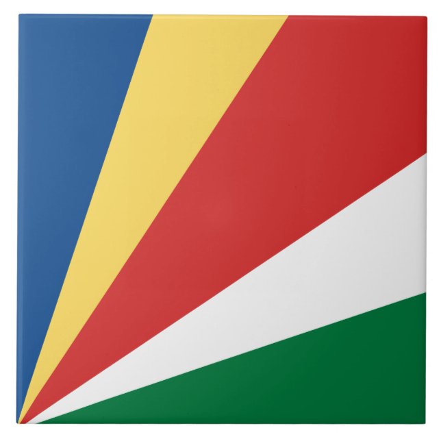 Seychellen-Flagge Fliese (Vorderseite)