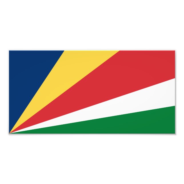 Seychellen-Flagge Fotodruck (Vorne)