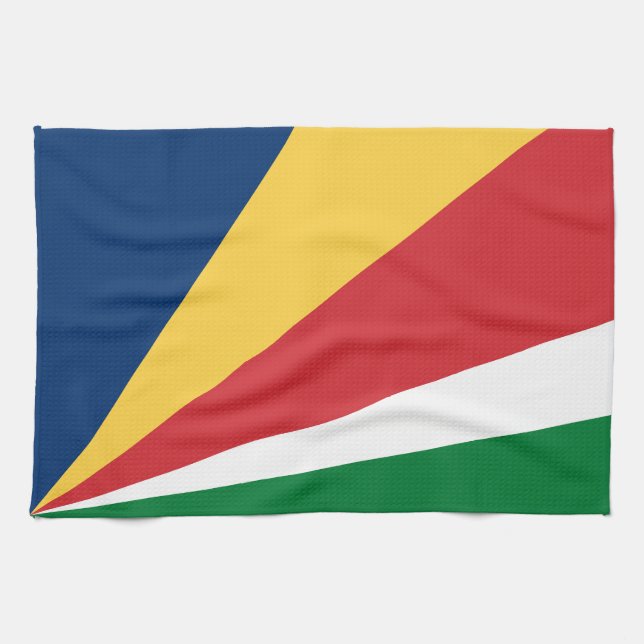 Seychellen-Flagge Geschirrtuch (Horizontal)
