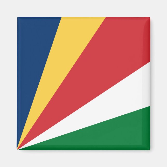 Seychellen-Flagge Magnet (Vorne)