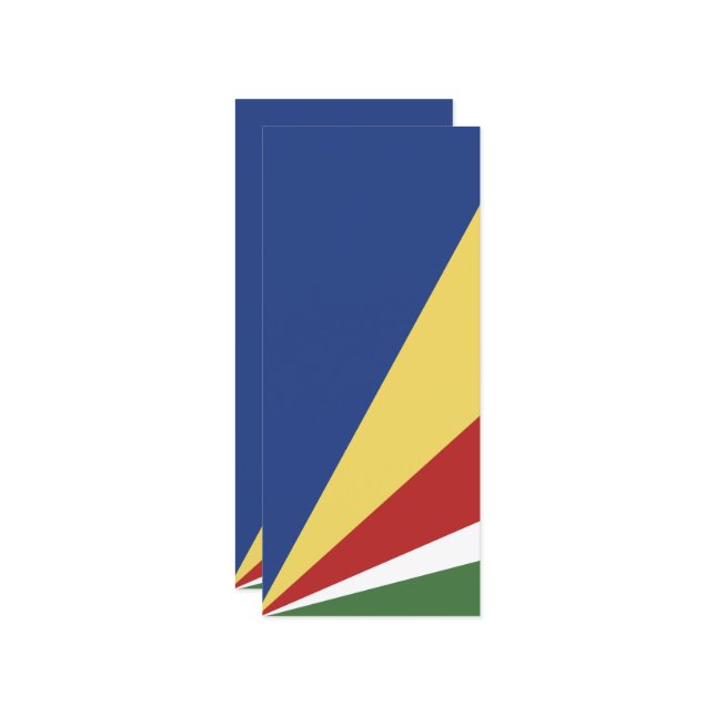 Seychellen-Flagge Menükarte (Vorderseite/Rückseite Beispiel)