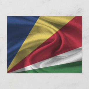 Seychellen-Flagge Postkarte