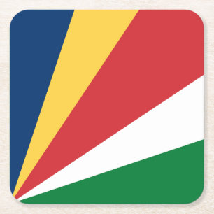 Seychellen-Flagge Rechteckiger Pappuntersetzer