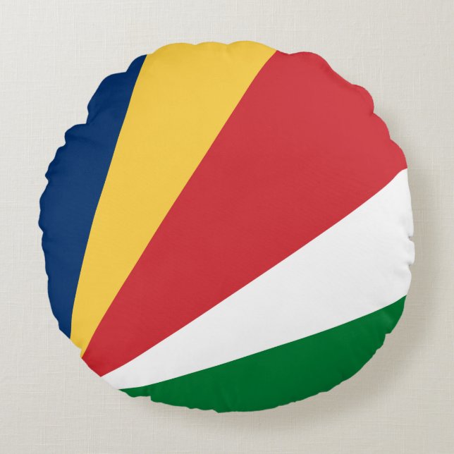 Seychellen-Flagge Rundes Kissen (Vorderseite)