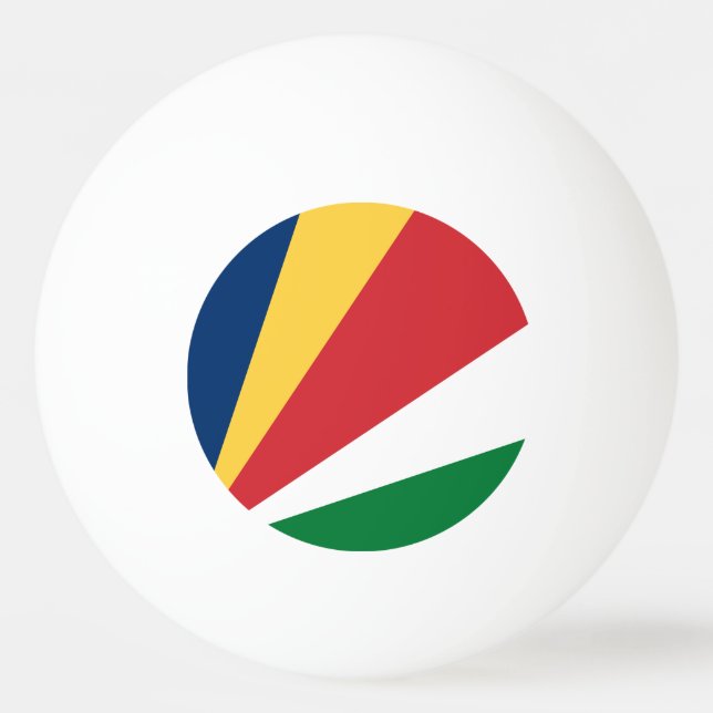 Seychellen-Flagge Tischtennisball (Vorderseite)