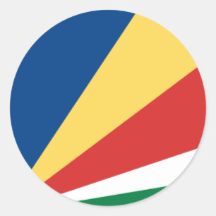 Seychellen-Flaggen-Aufkleber Runder Aufkleber