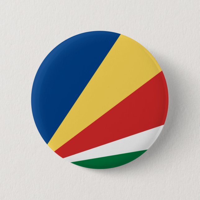 Seychellen-Flaggen-Knopf Button (Vorderseite)