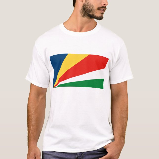 Seychellen-Flaggen-T - Shirt (Vorderseite)