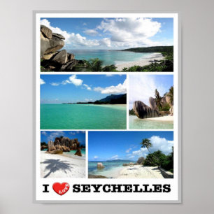 Seychellen - I Liebe - Poster