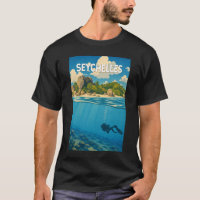 Seychellen Illustration Reise Kunst Vintage