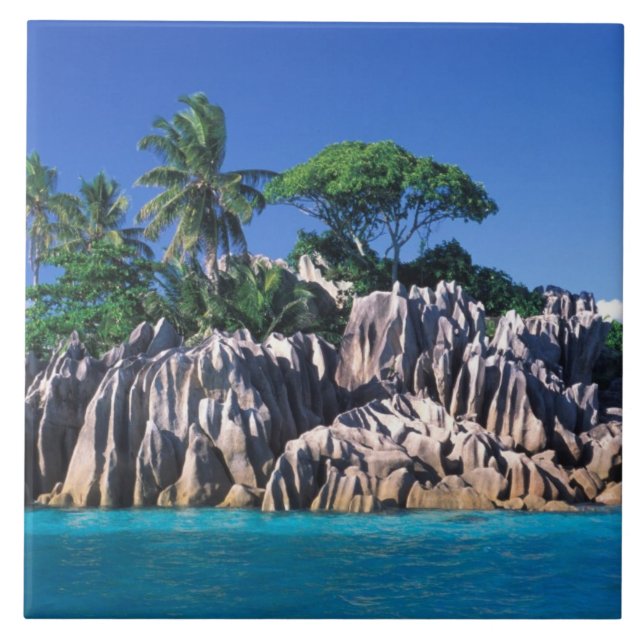 Seychellen. Ilot St. Pierre (bei Praslin Fliese (Vorderseite)