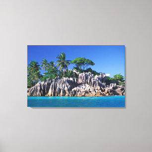 Seychellen. Ilot St. Pierre (in der Nähe von Pras Leinwanddruck