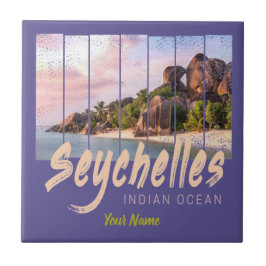 Seychellen Indischer Ozean Vintager Sonnenuntergan Fliese