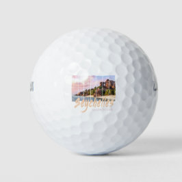 Seychellen Indischer Ozean Vintager Sonnenuntergan Golfball