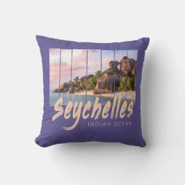 Seychellen Indischer Ozean Vintager Sonnenuntergan Kissen