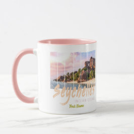 Seychellen Indischer Ozean Vintager Sonnenuntergan Tasse