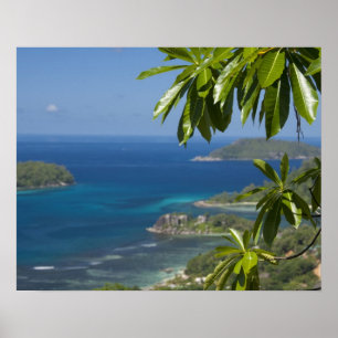 Seychellen, Insel Mahe. Westküste von Poster