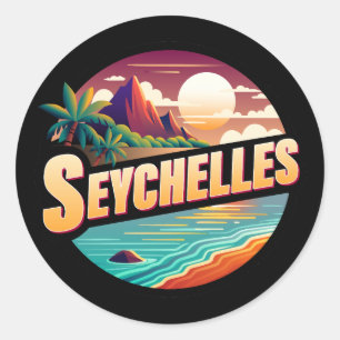 Seychellen Inseln Indischer Ozean Runder Aufkleber