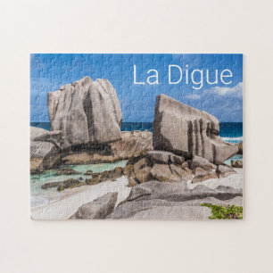Seychellen La Digue Anse Marron Strand Vintage Puzzle
