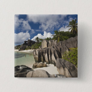 Seychellen, La Digue Island, L'Gewerkschaft Anwese Button