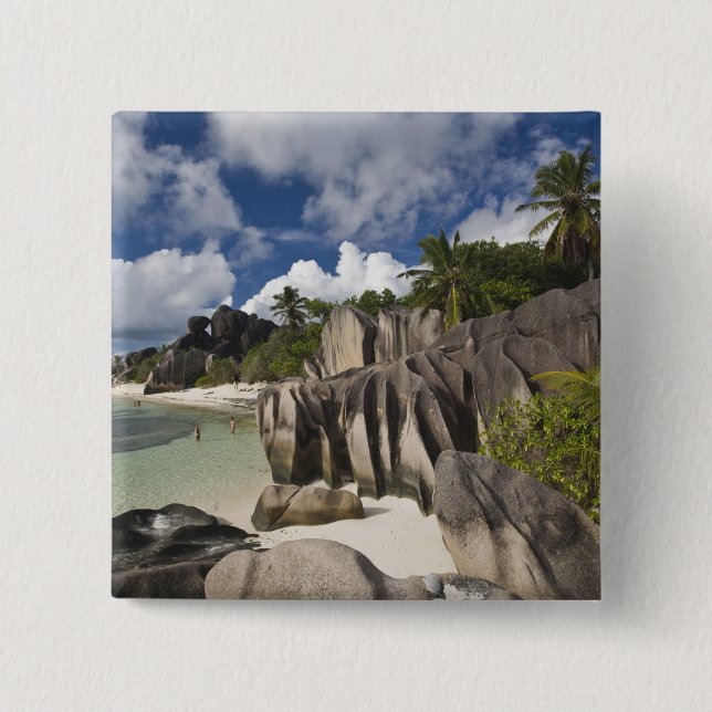 Seychellen, La Digue Island, L'Gewerkschaft Anwese Button (Vorderseite)