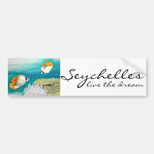 Seychellen leben der Traumangelfish Autoaufkleber (Vorne)