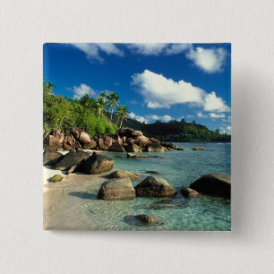Seychellen, Mahe-Insel, Anse Royale Beach. 3 Button