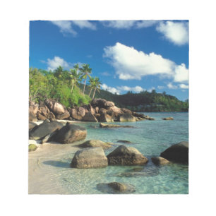 Seychellen, Mahe-Insel, Anse Royale Beach. 3 Notizblock