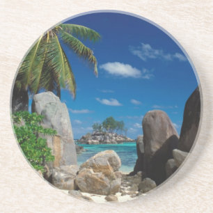 Seychellen, Mahe Island, Anse Royale Beach. Getränkeuntersetzer