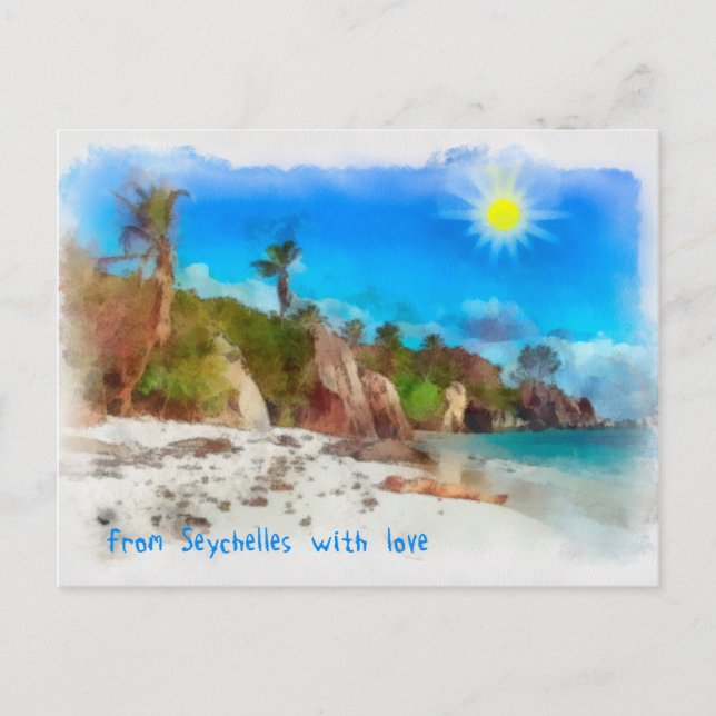 Seychellen Postkarte (Vorderseite)