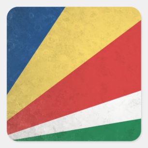 Seychellen Quadratischer Aufkleber