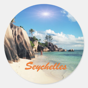 Seychellen Runder Aufkleber